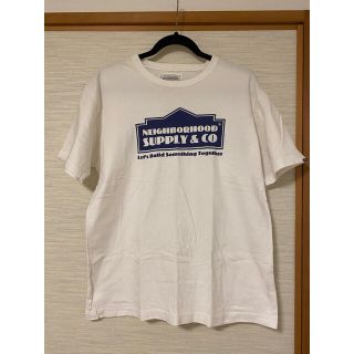 ネイバーフッド(NEIGHBORHOOD)のneighborhoodロゴTシャツ白　サイズL(Tシャツ/カットソー(半袖/袖なし))