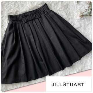 ジルスチュアート(JILLSTUART)の♡ジルスチュアート　シルク混　リボンスカート♡(ひざ丈スカート)