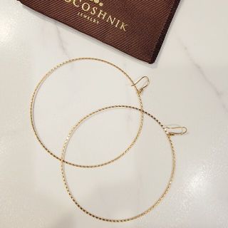 ココシュニック(COCOSHNIK)のココシュニック COCOSHNIK ピアス 10k イエローゴールド フープ(ピアス)