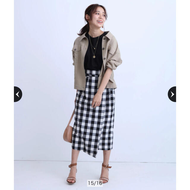 和風 【JUSGLITTY 2021ss】ラップ風タイトスカート S