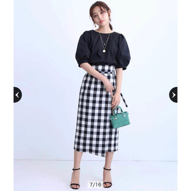 和風 【JUSGLITTY 2021ss】ラップ風タイトスカート S