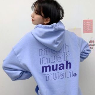 ゴゴシング(GOGOSING)のmuahmuah POINT LOGO OVERFIT HOODIE(パーカー)