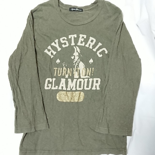 HYSTERIC GLAMOUR(ヒステリックグラマー)のヒステリックグラマー 7分袖 カットソー カーキ レディースのトップス(カットソー(長袖/七分))の商品写真