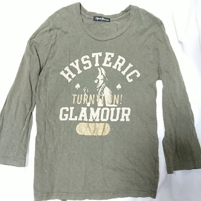 HYSTERIC GLAMOUR(ヒステリックグラマー)のヒステリックグラマー 7分袖 カットソー カーキ レディースのトップス(カットソー(長袖/七分))の商品写真