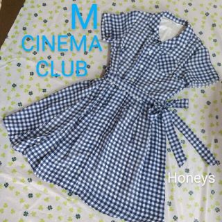 シネマクラブ(CINEMA CLUB)の新品 M 定価 2980円  チェックワンピース シネマクラブ 爽やか タグ付(ひざ丈ワンピース)