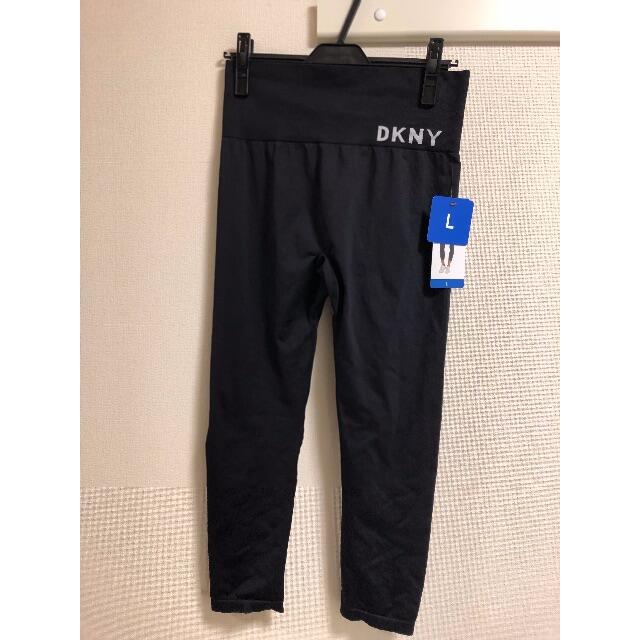 DKNY ダナ・キャラン　ブランドロゴ　ストレッチパンツ　ブラック　M、L