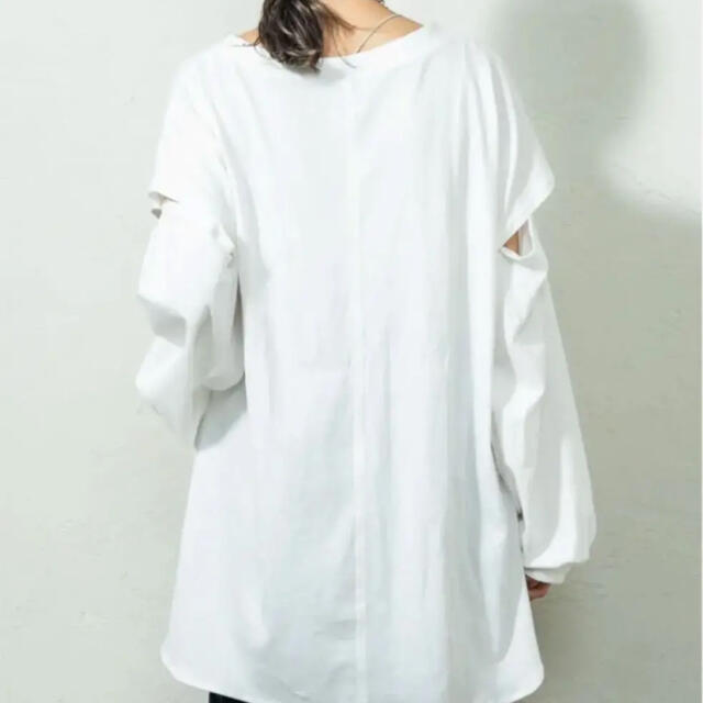 mystic(ミスティック)のレイヤードロングTシャツ　ホワイト レディースのトップス(Tシャツ(長袖/七分))の商品写真