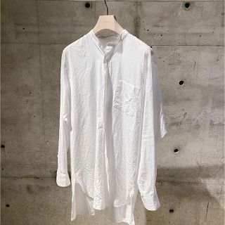 コモリ(COMOLI)のCOMOLI コモリ 21SS バンドカラーシャツ ホワイト サイズ0(シャツ)