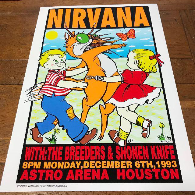 Nirvana ニルヴァーナ Houston 1993 コンサートポスター の通販 Nirvana ニルヴァーナ Houston 1993 コンサートポスター の通販