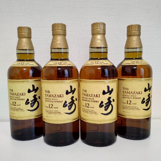 サントリー(サントリー)の山崎12年 4本セット 食品/飲料/酒の酒(ウイスキー)の商品写真