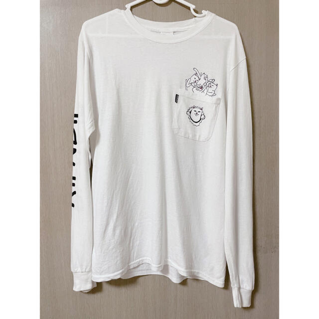 ripndip ロンT ホワイト  リップンディップ　Ｓ メンズのトップス(Tシャツ/カットソー(七分/長袖))の商品写真