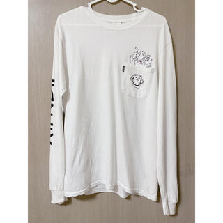 ripndip ロンT ホワイト  リップンディップ　Ｓ(Tシャツ/カットソー(七分/長袖))