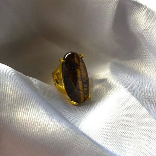 フラワー(flower)の୨୧ Vintage rétro Natural Stone Ring #4(リング(指輪))