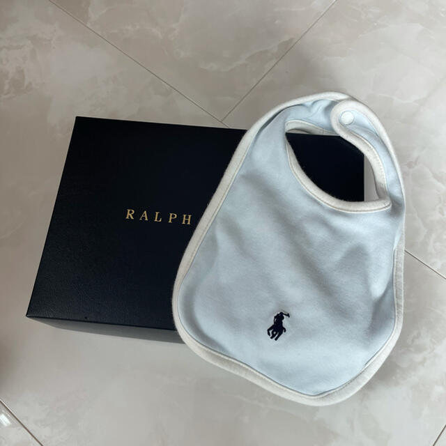 Ralph Lauren(ラルフローレン)の正規品　ラルフローレン　スタイ　ブルー　ベビーボーイ　男の子 キッズ/ベビー/マタニティのこども用ファッション小物(ベビースタイ/よだれかけ)の商品写真