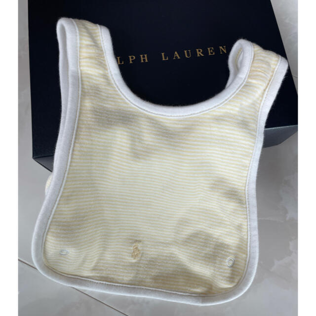 Ralph Lauren(ラルフローレン)のめづみ様専用　正規品　ラルフローレン　ベビースタイ　イエロー&ピンク　２点セット キッズ/ベビー/マタニティのこども用ファッション小物(ベビースタイ/よだれかけ)の商品写真