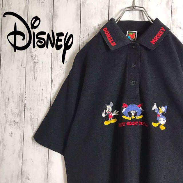 Disney - 90sディズニー ポロシャツ キャラ刺繍 ミッキー 美品 襟2way ...