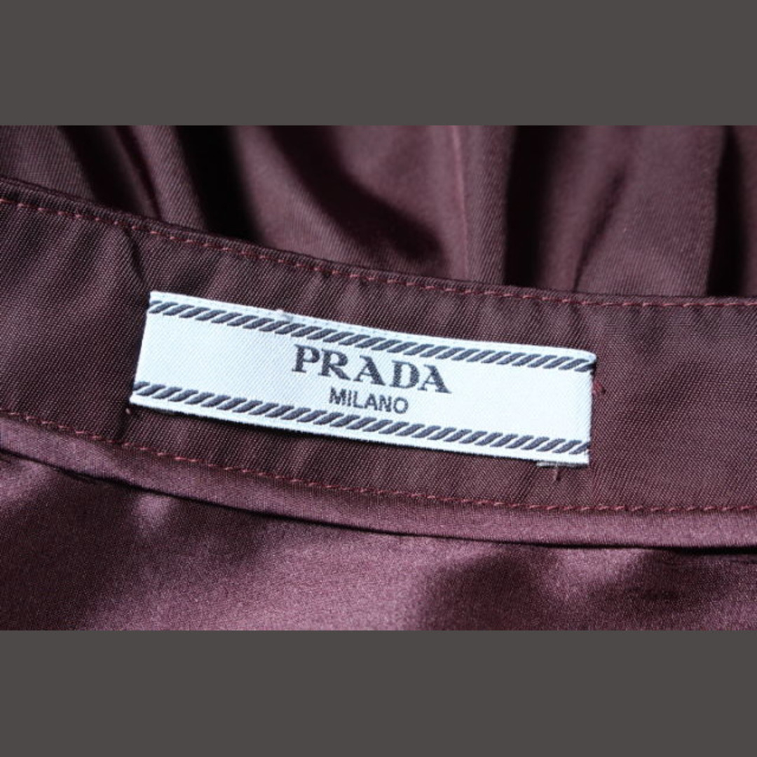 PRADA(プラダ)のプラダ PRADA スカート フレア ミニ ギャザー 38 紫 パープル /hn レディースのスカート(ミニスカート)の商品写真