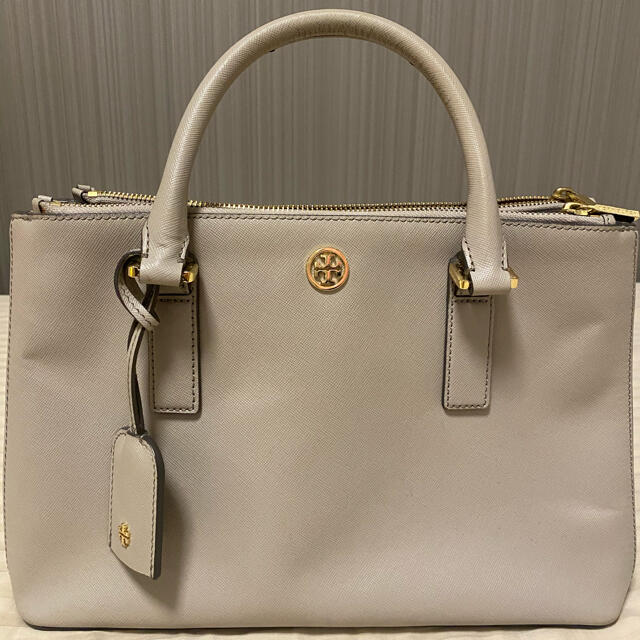 トリーバーチ　ハンドバッグ　レザー　美品　グレー　ToryBurch