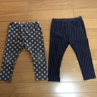 ユニクロ(UNIQLO)のユニクロ　レギンス　2枚セット　90(パンツ/スパッツ)