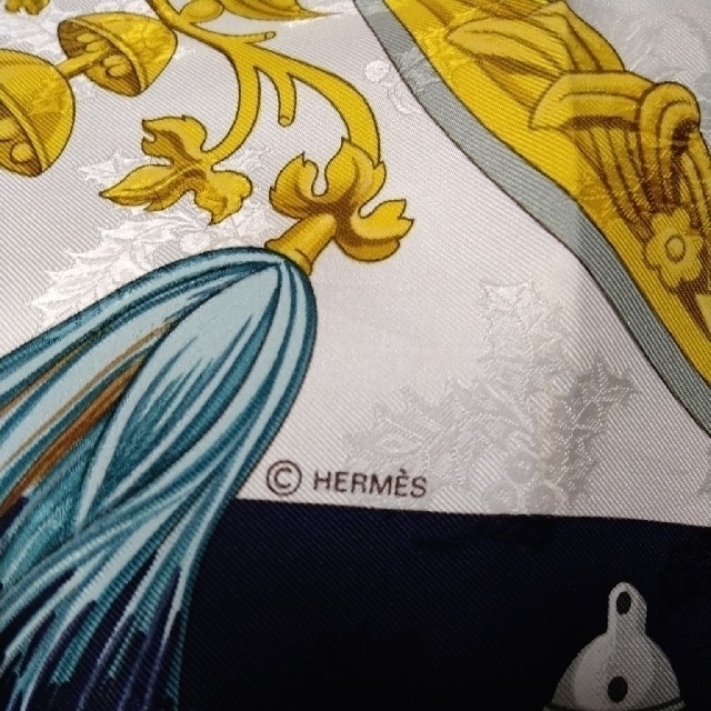 超人気柄 ジャガード織地 HERMES エルメス スカーフ ストール カレ90 5