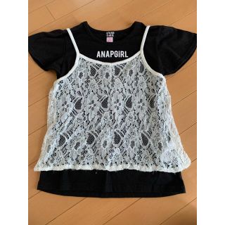 アナップ(ANAP)のアナップガール　Tシャツ　XS  130  140(Tシャツ/カットソー)