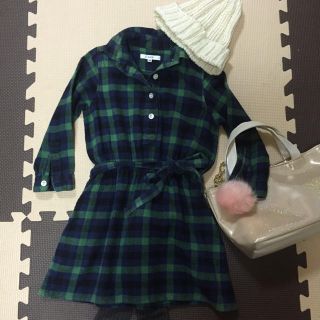 シップスキッズ(SHIPS KIDS)のSHIPS チェックネルシャツ(ワンピース)