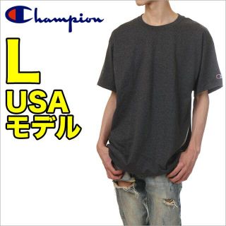 チャンピオン(Champion)の【新品】チャンピオン Tシャツ L チャコール メンズ 無地 半袖 大きいサイズ(Tシャツ/カットソー(半袖/袖なし))