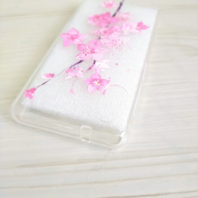 【新品】Rakuten mini　楽天ミニ★クリアソフトカバー★桜 スマホ/家電/カメラのスマホアクセサリー(Androidケース)の商品写真