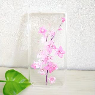 【新品】Rakuten mini　楽天ミニ★クリアソフトカバー★桜(Androidケース)