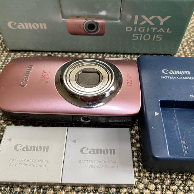 Canon(キヤノン)のさらに値下げ！キャノンIXYデジタル510IS バッテリー2個SDなどセット スマホ/家電/カメラのカメラ(コンパクトデジタルカメラ)の商品写真