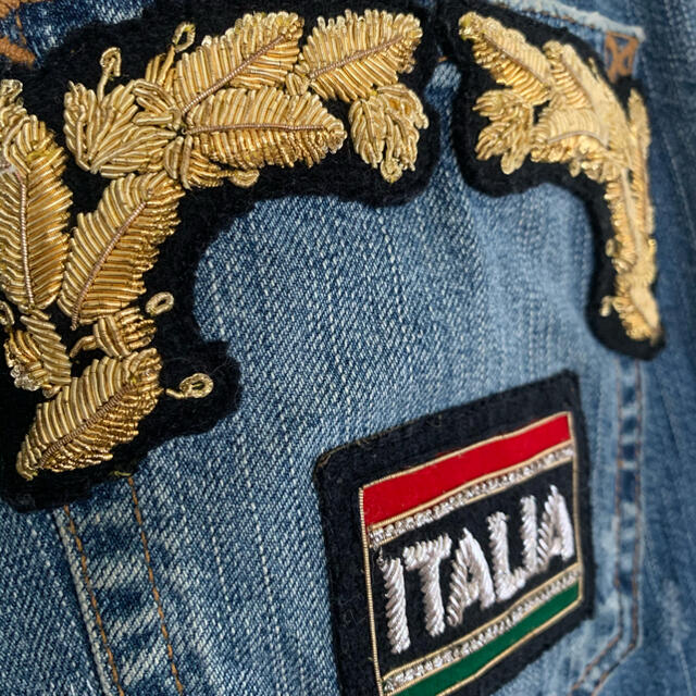 美品 DOLCE&GABBANAドルガバ オーナメントデニムsize44
