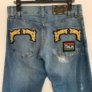 DOLCE&GABBANA - 美品 DOLCE&GABBANAドルガバ オーナメントデニム