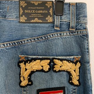 美品 DOLCE&GABBANAドルガバ オーナメントデニムsize44