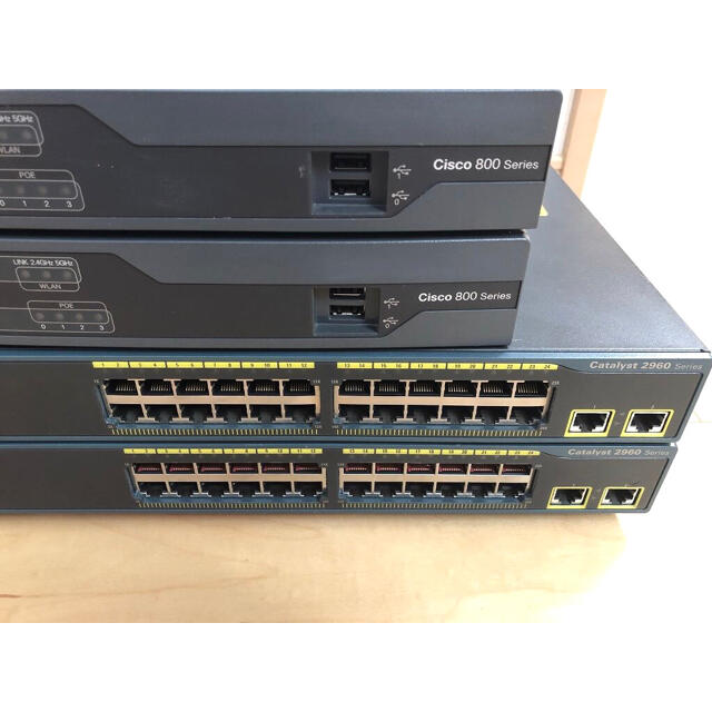 【CCNA、CCNP】4台セットCisco892J、Catalyst2960