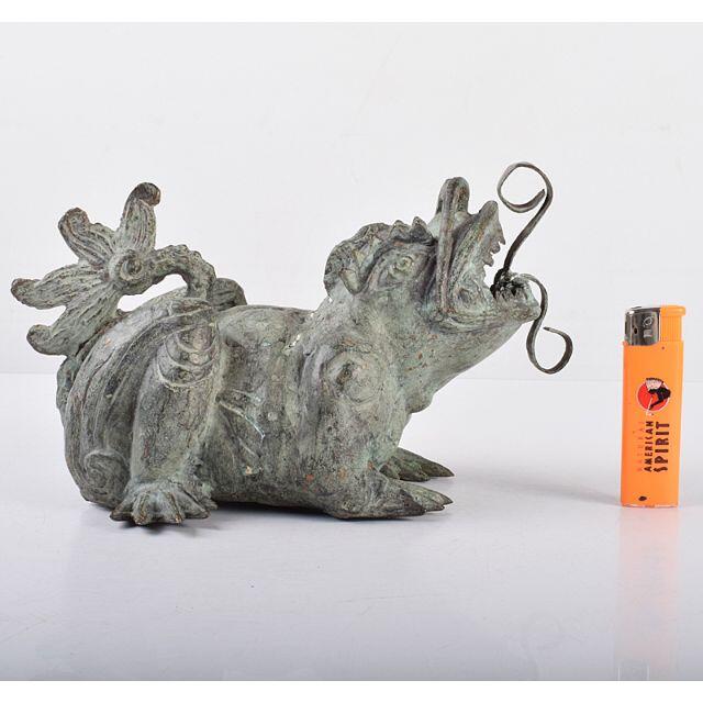 中国 古銅青銅 神獣 蛙 置物 V R3575 中国 古銅青銅 神獣 蛙 置物 V R3575