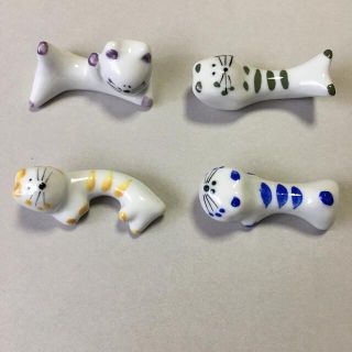 猫の箸置き4個セット(カトラリー/箸)