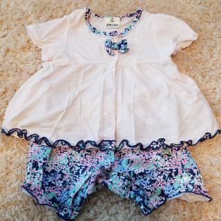 ベベ(BeBe)のebaby　bebe 70 ロンパース　カバーオール　(カバーオール)