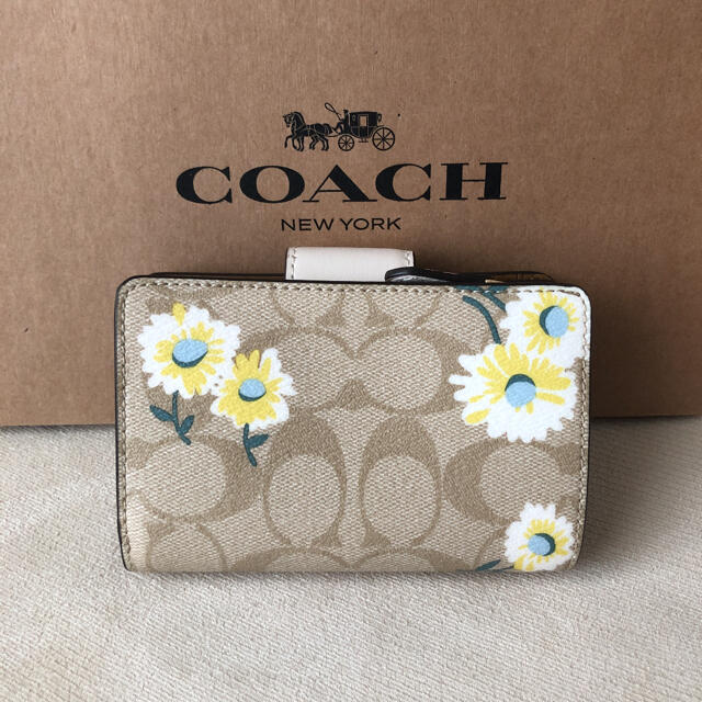 COACH(コーチ)の新品 COACH コーチ 二つ折り財布 シグネチャー キャンバス レディースのファッション小物(財布)の商品写真