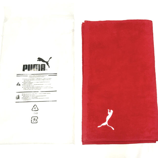 PUMA(プーマ)の●新品●PUMA●スポーツ ジムタオル サイズW40cmX100～120cm  スポーツ/アウトドアのトレーニング/エクササイズ(トレーニング用品)の商品写真