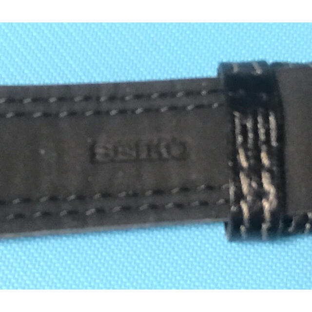 SEIKO(セイコー)のSEIKO ステッチ 仕上 18mm ブラック レザー ストラップ　ベルト　新品 メンズの時計(レザーベルト)の商品写真