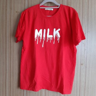 ブランバスク(blanc basque)のtantan購入　ロゴTシャツ　MILK 赤　BLANC basque(Tシャツ(半袖/袖なし))