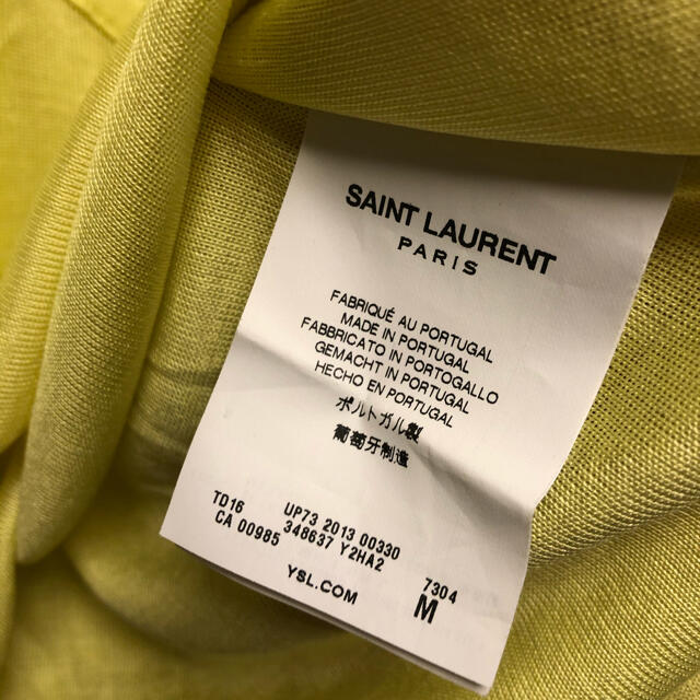 正規 Saint Laurent サンローランパリ シルク Tシャツ