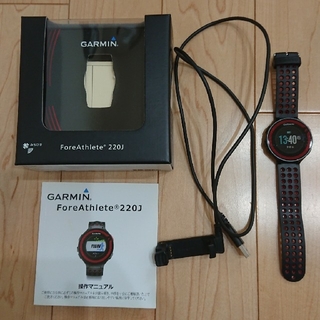 ガーミン(GARMIN)のGARMIN(ガーミン) ForeAthlete 220J Black/Red(腕時計(デジタル))