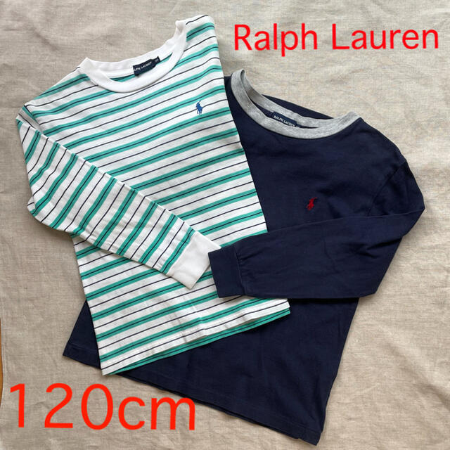 Ralph Lauren(ラルフローレン)のラルフローレン　キッズ　120cm  ロンT  中古　2枚セット キッズ/ベビー/マタニティのキッズ服男の子用(90cm~)(Tシャツ/カットソー)の商品写真