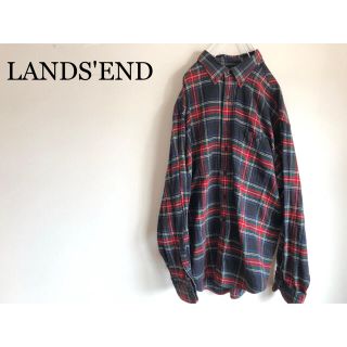 ランズエンド(LANDS’END)のLANDS'END ランズエンド　超ビッグシルエット  ネルシャツ 長袖(シャツ)