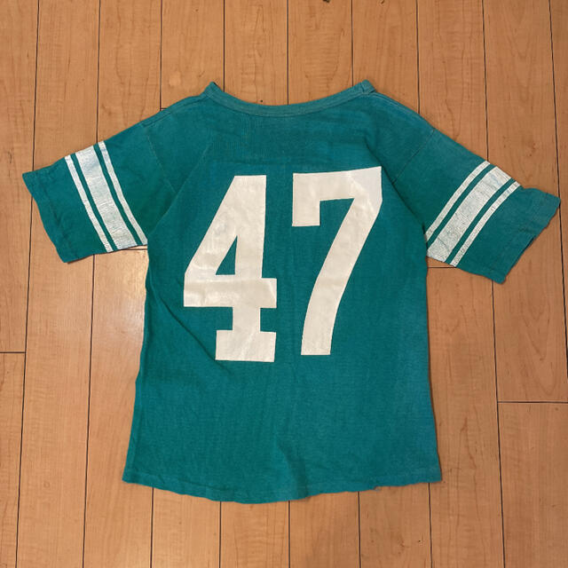 70s ビンテージ USA製 チャンピオン フットボール ナンバリング Tシャツ 【国内在庫】 チャンピオンビンテージフットボールカレッジTシャツバータグXL70sナンバリング Tシャツ/カットソー(半袖/袖なし)