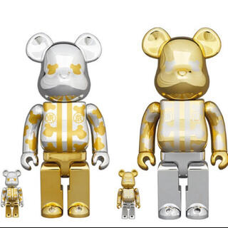 メディコムトイ(MEDICOM TOY)のBE@RBRICK はっぴ東京 金メッキ 100％ 400％ 銀メッキ セット(フィギュア)