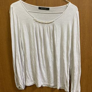 ケティ(ketty)のパールつきカットソー 長袖Tシャツ トップス ニット カットソー(カットソー(長袖/七分))