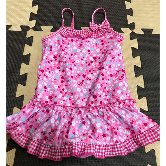 水着 スイムウェア☆花柄 ワンピース 100 キッズ/ベビー/マタニティのキッズ服女の子用(90cm~)(水着)の商品写真