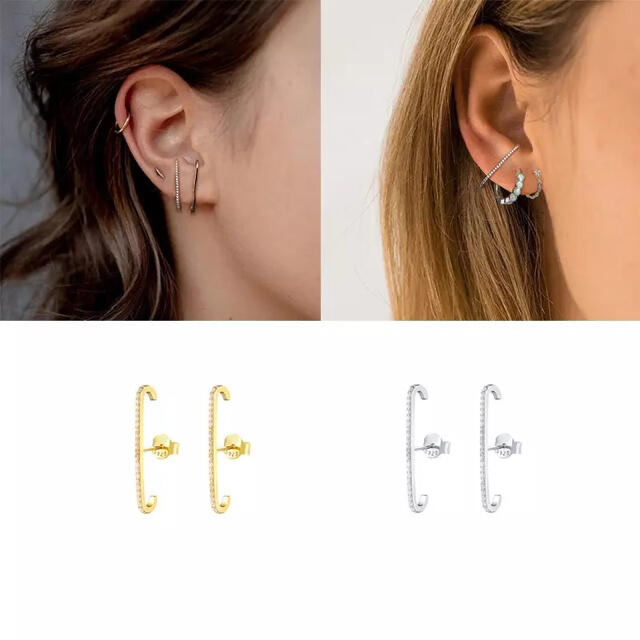 AHKAH(アーカー)のstraight ear cuff earrings/ silver /#204 レディースのアクセサリー(ピアス)の商品写真